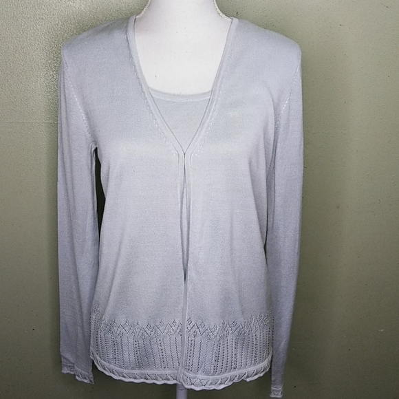Vintage Liz Claiborne 100% Silk Layer Look Sweater - M - NWT - Picture 1 of 9